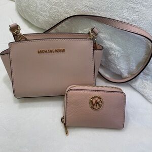 Michael Kors cross body bag with matching wallet